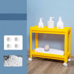 2/3/4 kihilised riiulid Kodumasinad K&ouml;&ouml;k ratastega hoiuriiul Mobiilne k&uuml;lmkapp K&uuml;lg&otilde;mblused Hoiukorraldajad Vannituba 2 Layer kollane