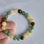 1 tk peen ahhaatkristall, moodne stiil looduslikust kivist tiigrisilma kivi v&auml;rviline helmestega k&auml;ev&otilde;ru, meeste naiste pidu, igap&auml;evane gif MULTI