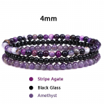 3tk/komplekt Paar Distance K&auml;ev&otilde;ru Looduslikust Kivist Ahhaatid Kvartsist Kristallhelmestest K&auml;ev&otilde;ru meestele Naiste Jooga v&otilde;lu K&auml;ev&otilde;rud Ehted