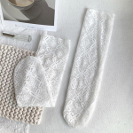 Pitssokid Naiste suvised &Uuml;li&otilde;hukesed l&auml;bipaistvast v&otilde;rgust kalav&otilde;rgust lahtised pikad sokid JK Lolita Sweet Girls Kawaii armsad printsessisokid