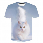Kawaii Cat 3D Prinditud T-s&auml;rk Lastele Suvine Mood vabaaja T-s&auml;rk Poiss T&uuml;druk Unisex Lasteriided Ts&auml;rk T&uuml;drukud Riided Topid 100