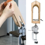 -Puidust &Otilde;mblust&ouml;&ouml; Hoidik P&ouml;&ouml;rlev Klamber T&ouml;&ouml;riist 0-55mm K&auml;sit&ouml;&ouml; T&ouml;&ouml;riistad DIY jaoks with PU Leather