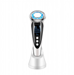 EMS Microcurrent Facial Hot and Cold Beauty Instrument Household Multi functional Facial Lifting and Tightening Import Instrument English guidance valge