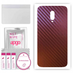 apgo skin sticker film foil vinyl for the BACK compatible with OnePlus 6T, scratch-resistant, easy to install - Carbon Chameleon CAKA5