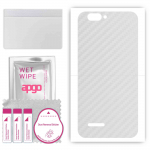 apgo Protective Skin Sticker for the back compatible with Sharp R1S, Wrap Film, Foil, Vinyl - Pattern Transparent Carbon