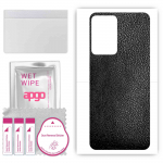apgo Protective Skin Sticker for the back compatible with OnePlus Nord CE 2, Wrap Film, Foil, Vinyl - Pattern Black Leather