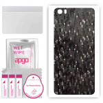 apgo Protective Skin Sticker for the back compatible with Xiaomi Mi 5, Wrap Film, Foil, Vinyl - Pattern Carbon Black Pixel