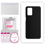 apgo Protective Skin Sticker for the back compatible with Realme 8 5G, Wrap Film, Foil, Vinyl - Pattern Carbon Black