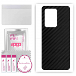 apgo Protective Skin Sticker for the back compatible with Meizu 18s Pro, Wrap Film, Foil, Vinyl - Pattern Carbon Black