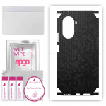 apgo Protective Skin Sticker for the back+sides compatible with Huawei Nova 10 SE, Full Wrap Film, Foil, Vinyl - Pattern Black Honeycomb