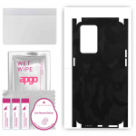 apgo Protective Skin Sticker for the back+sides compatible with Oppo Reno7 PRO, Full Wrap Film, Foil, Vinyl - Pattern Black Camo