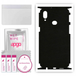 apgo Protective Skin Sticker for the back+sides compatible with Samsung Galaxy A10s, Full Wrap Film, Foil, Vinyl - Pattern Matrix