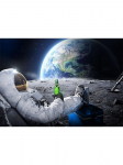 Moodsa kunsti astronaut ja kuumaastik, l&otilde;uendi maalimine plakatid ja v&auml;ljatr&uuml;kid &Uuml;ksildane ruum Seinakunstipildid magamistoa sisekujunduseks 21x30cm No Framed
