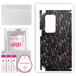 apgo Protective Skin Sticker for the back+sides compatible with Oppo Find N 5G, Full Wrap Film, Foil, Vinyl - Pattern Carbon Black Pixel
