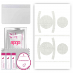 apgo Protective Skin Sticker for the back+sides compatible with Apple AirTag, Full Wrap Film, Foil, Vinyl - Pattern White Fabric