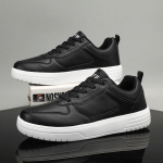 Meeste tossud vabaajaspordijalatsid meestele Kerged PU-nahast hingavad kingad Meeste lamedad valged tennised Zapatillas Hombre 36