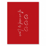 S&otilde;brap&auml;eva j&auml;rjekord Galerii Prinditav plakat Vintage romantiline seinakunst Armas roosa s&uuml;damega l&otilde;uendimaal Kodu Magamistoa kaunistus 21x30cm No Frame