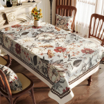 PVC pesuvaba tr&uuml;kitud laudlina veekindel &otilde;likindel p&otilde;letuskindel lauakattekiri mustriga ristk&uuml;likukujuline laudlina 80x120cm 1pcs