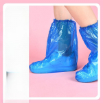 &Uuml;hekordselt kasutatavad vihmajalatsite jalatsi kate Veekindel ja libisemisvastane l&auml;bipaistev plastikust v&auml;listingimustes, paksendatud kulumiskindel isolatsiooniga jalakate vihmakindel Adult short shoe cover sinine