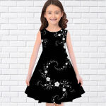 T&uuml;drukute 3D-prindiga kleidid Lastele T&uuml;drukutele Varrukateta Printsess-kleit 3D-Prindiga lilledega kleit 80 roosa