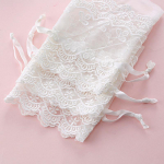 10x14cm Valge lillepitsi organza n&ouml;&ouml;rkotid 10tk ehtehoidmiskott S&uuml;nnip&auml;evapidu naiste armastuse kingituse pakkekotid 10pcs&10x14cm