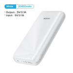 QOOVI 20000mAh Power Bank kaasaskantav laadija iPhone 15 Xiaomi jaoks Samsung Huawei v&auml;line aku 10000 mAh PowerBank 20000mAh valge