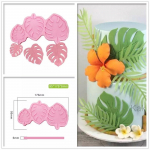 1 tk 3 suurust Monstera Leaf silikoonvorm Fondant koogikaunistus silikoonvorm K&auml;sitsi valmistatud kaunistus lehed &scaron;okolaadikommid