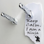 2 couteaux aimant&eacute;s ninja pour frigo argent