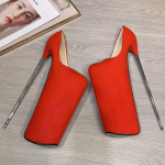 30 cm Seksikad Naised Pumbad Striptiiskingad Platvorm K&otilde;rged Kontsad &Ouml;&ouml;klubikingad &Uuml;mar kingad 36 punane