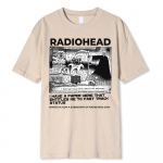 Radiohead T-s&auml;rk Meeste Vintage klassikalised s&auml;rgid P&otilde;hja-Ameerika turnee Rock Boy Camisetas Hombre Hip Hop Street 100% puuvillased &uuml;lisuured topid XS