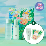 HANYUL Pure Artemisia Calming Duo Skincare Set (Toner 150mL+Fluid 125mL+Cream 15mL+Cotton Pads 20ea+Card) blue