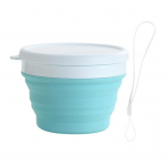 Silikoonist kokkupandav reisitassi komplekt 550/350/200/100/950ML kokkupandav matkatassi kauss, laiendatav joogitass 550ML sinine