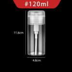 120/150/180 ml k&uuml;&uuml;ntele t&auml;idetavad pudelid t&uuml;hjad presspumbad jaoturid k&uuml;&uuml;nekunsti laki eemaldaja puhastusvahend meigipudeli manik&uuml;&uuml;ri t&ouml;&ouml;riist 120ml