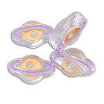 4 tk 16 * 27 mm ripats Planet akr&uuml;&uuml;l lahtised helmed DIY kaelakee k&auml;ev&otilde;ru ehete valmistamiseks oranž