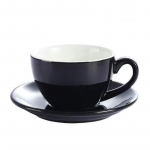 V&auml;rviline lihtne kohvitass ja taldrik, kaheosaline keraamilise tassi komplekt veetass Lilletee tass piimatass