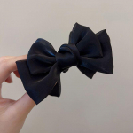 &Otilde;rn Velvet Bow Bun Juukseklamber Suur esmaklassiline juukseklamber French Pearl Back juukseklamber