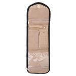 Kokkupandav ehete hoiukott Kaasaskantav hoidik T&otilde;mblukuga taskud kaelakee k&otilde;rvar&otilde;nga jaoks reisiehete organiseerija rullkonteiner roosa