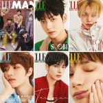 ELLE Korea m&auml;rts 2022 Kaanekaan Lee Jong Suk , MONSTA X MINHYUK+ RAAMAT RAAMATUKAANES Cover A +TXT BOOK IN BOOK