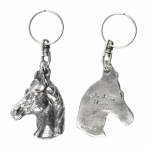 Australian Stock Horse silver-plated keychain with a horse in a decorative box, handbag ornament, backpack pendant by Art-Dog