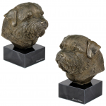 Norfolk Terrier - Dog statue, bust on stone base, sculpture, trophy for dog show by Art-Dog brand