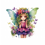 Multifilmi seinakleebised Akvarell Haldjas Elfi kleebised Veekindlad Vannitoa WC-kleebised Lastetoa uksekleebised 30x30cm mitmev&auml;rviline