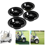 Golf Cart Wheel Covers Hub Caps for Most Carts 8 inch Set of 4 black