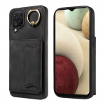 Samsung Galaxy A12 jaoks (4G) S&otilde;rmuse hoidik kaarditaskutega kattega telefoni&uuml;mbris Samsung Galaxy A12 must
