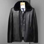 Keskealiste meeste nahktagi, keskealiste ja eakate meeste nahktagi, sametist paksendatud isa talvenahkjoped 170