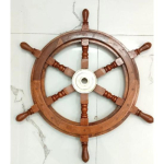 Nautical Marine kodu seinakaunistus puidust ja messingist Laevaratas | Kapten Rool 24 tolli Pirates imeline ratas | Dekoratiivne kingitus gray