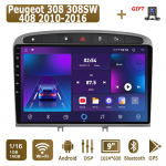 Android Carplay autoraadio Peugeot 308 308SW 408 2010-2016 multimeediapleieri peakomplekti stereo GPS navigatsioon BT WIFI 4+64GB 1+16GB hall