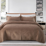 Crystal Velvet lamineeritud puuvillane voodikate Tepitud Euroopa vabaaja kate Kodu voodipesu 220*240cm kohv