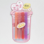 4 tk Puuviljal&otilde;hnalised V&auml;rvilised Markeripliiatsid Komplekt Puuviljabuffee Disain Pehme Pintsel Otsaga Marker Joonistamiseks Maalimiseks