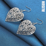 925 sterlingh&otilde;bedast &otilde;&otilde;nestatud s&uuml;damekujuline lille augustamine moepulmaehted 3.00*2.90cm