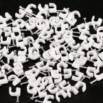 100 tk Rg59 koaksiaal Cat5 Cat6 kaabliklambrid naelaklambrid rihmad klambrid valged 6 mm
